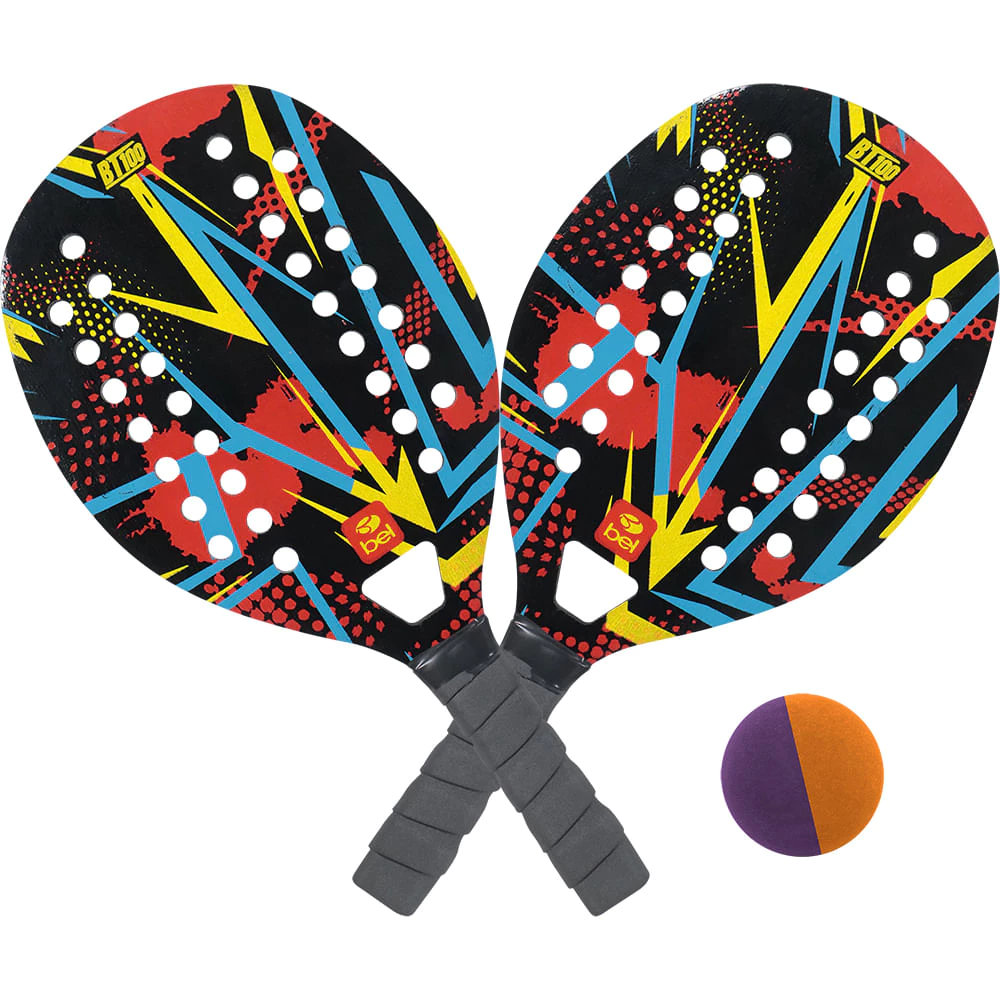 Kit 2 Raquetes Beach Tennis BEL + Bolinha | Conect Sports