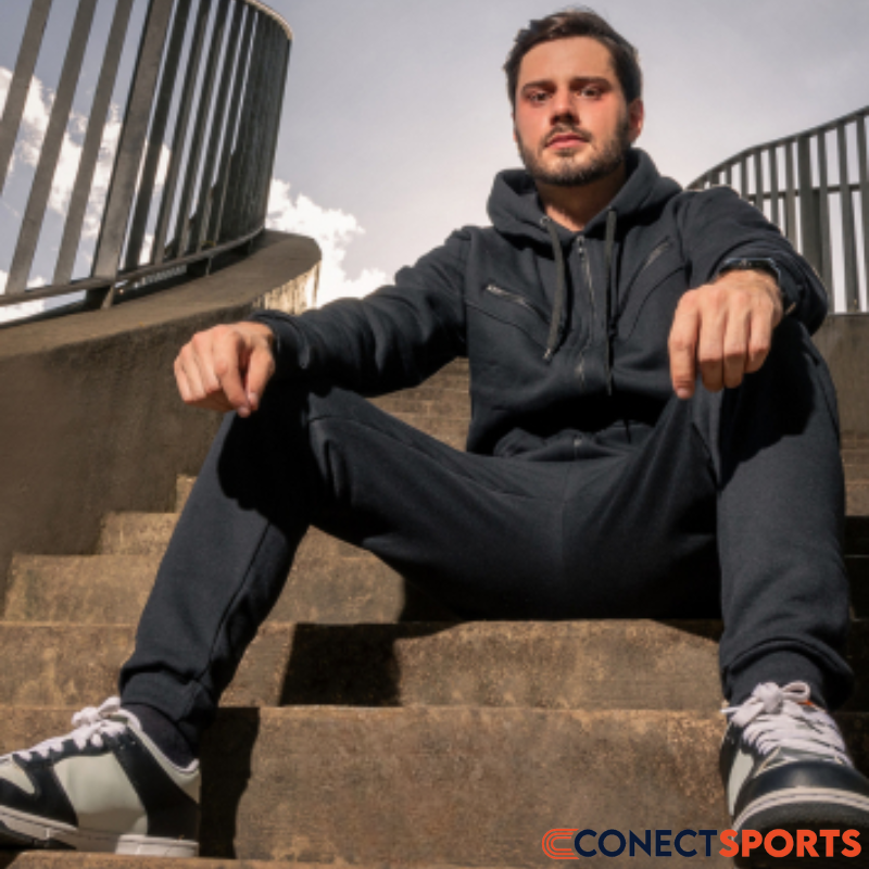 Kit Conjunto Blusa De Frio com Zíper + Calça de Moletom