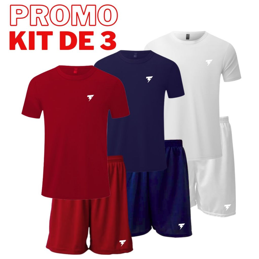 Kit 3 Conjuntos Dryfit Masculino | Conect Sports
