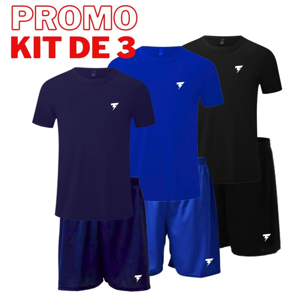 Kit 3 Conjuntos Dryfit Masculino | Conect Sports