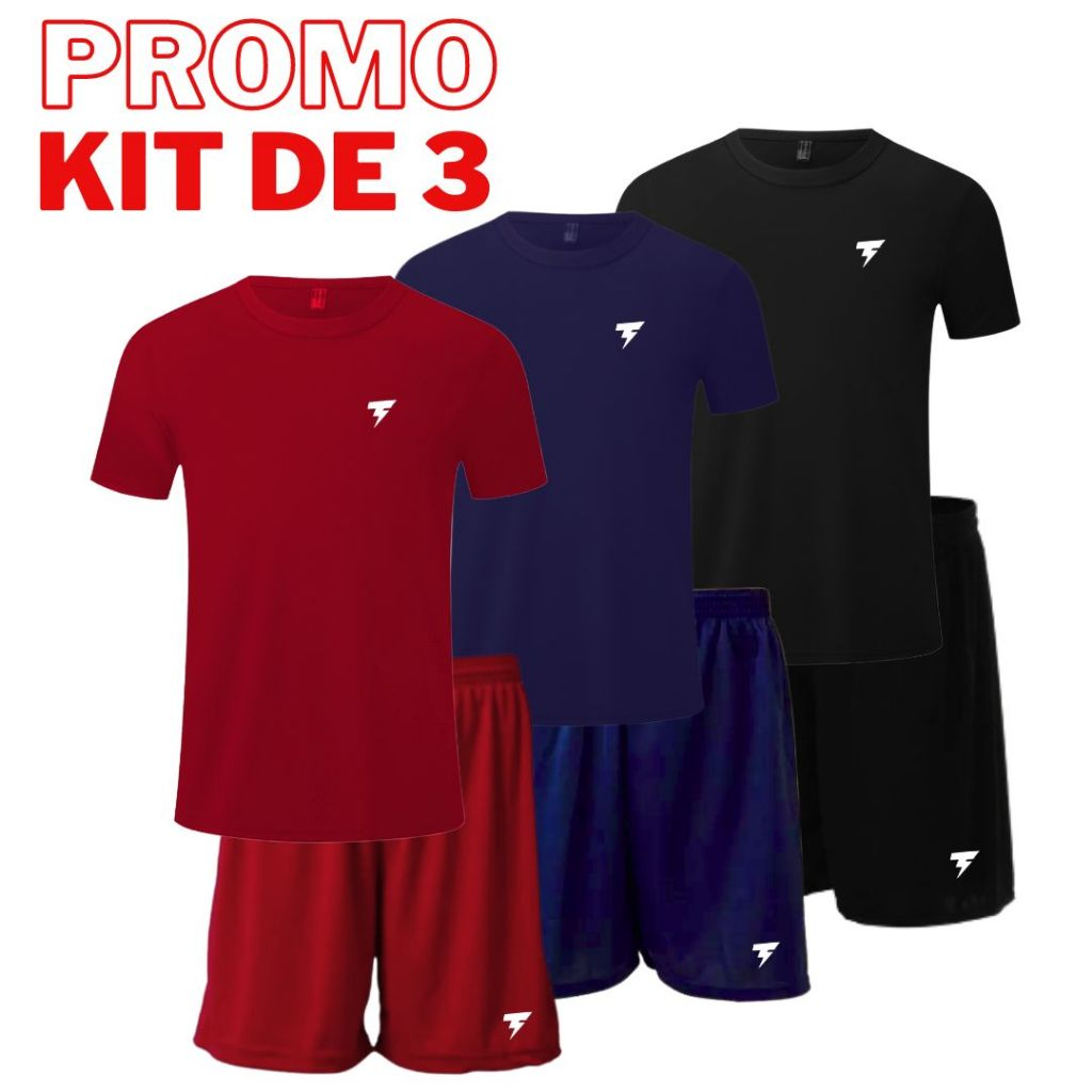 Kit 3 Conjuntos Dryfit Masculino | Conect Sports