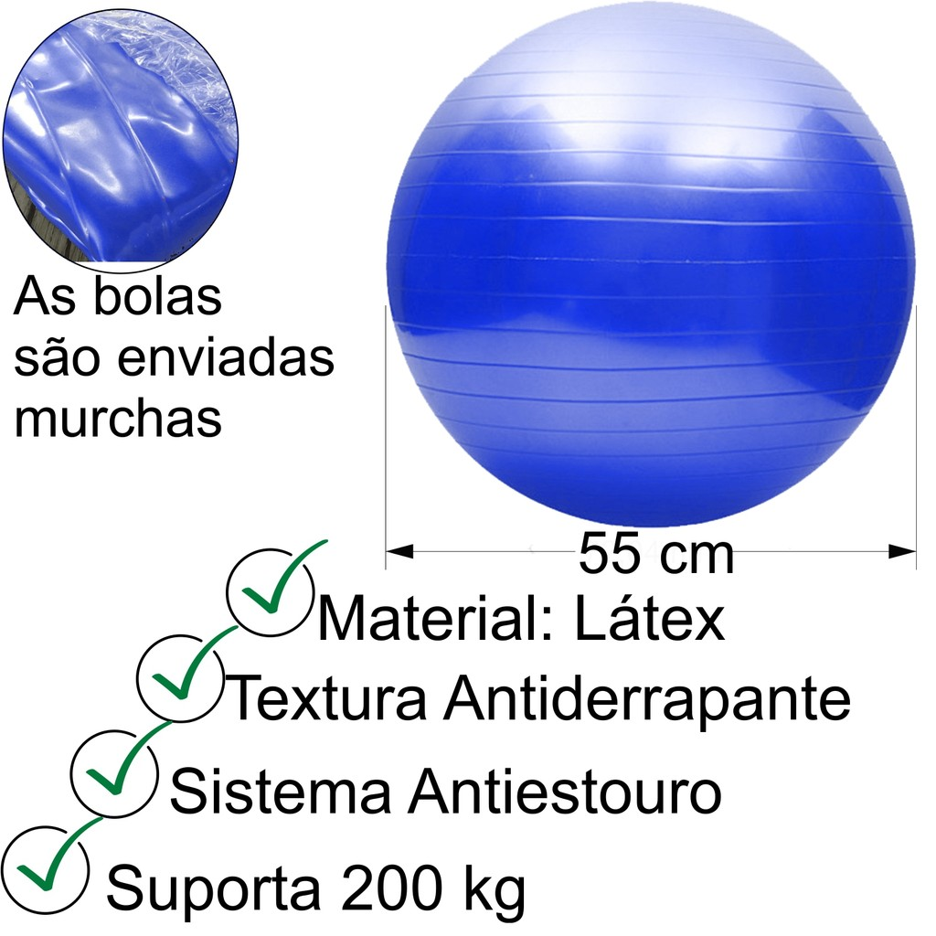 Kit Yoga Pilates Funcional Anel Standart + Faixa Médio + Colchonete Espuma + Bola 55 Suíça