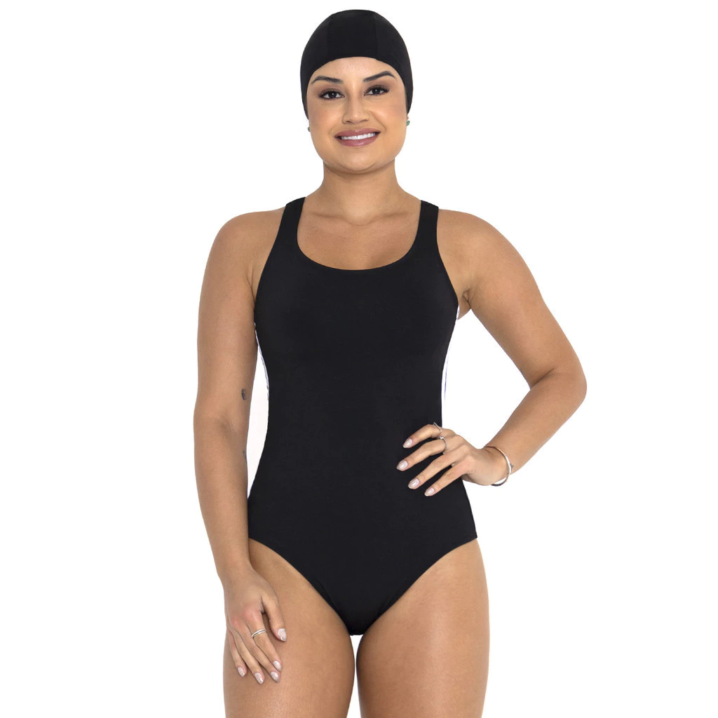 Maiô Adulto Listrado com Touca | Conect Sports