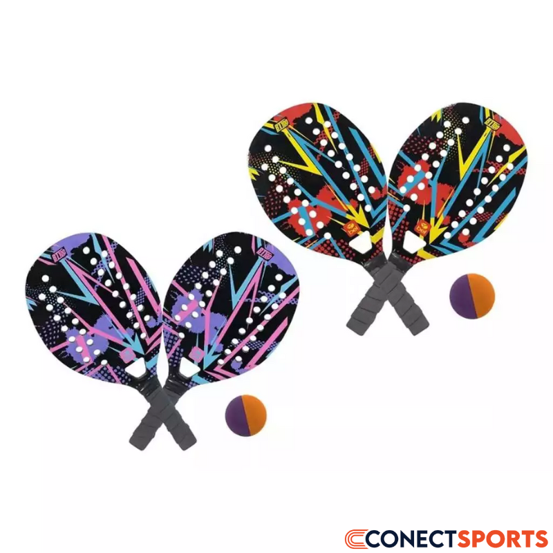 Kit 2 Raquetes Beach Tennis BEL + Bolinha | Conect Sports