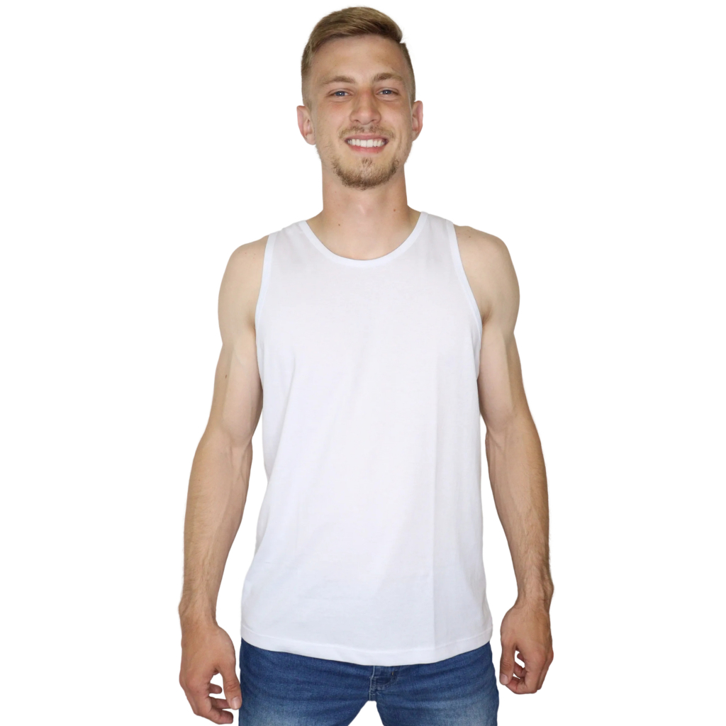 Kit 3 Regata Masculina Básica 100% Algodão