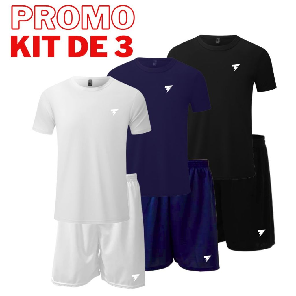 Kit 3 Conjuntos Dryfit Masculino | Conect Sports